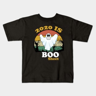 2020 Is Boo Sheet Halloween Vintage Kids T-Shirt